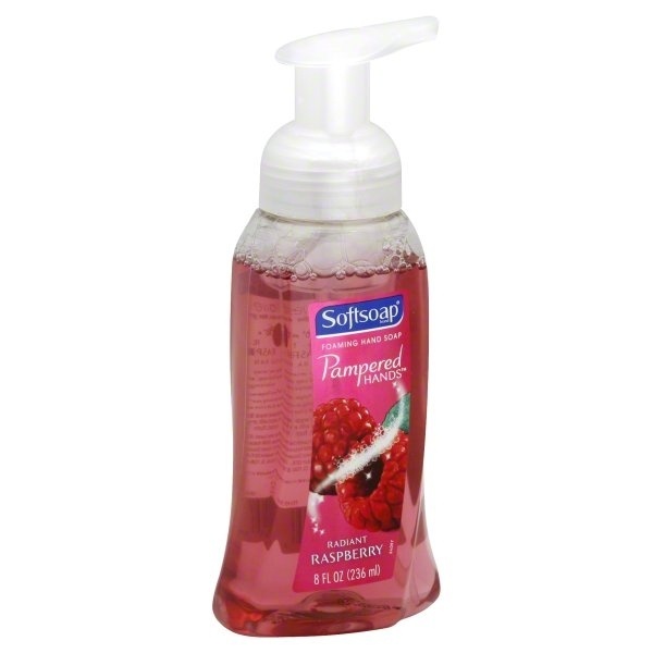 slide 1 of 1, Softsoap Pampered Hands Foaming Hand Soap Radiant Raspberry, 7.5 oz