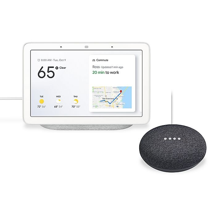 slide 1 of 1, Google Nest Hub with Bonus Google Home Mini - Charcoal Bundle, 1 ct