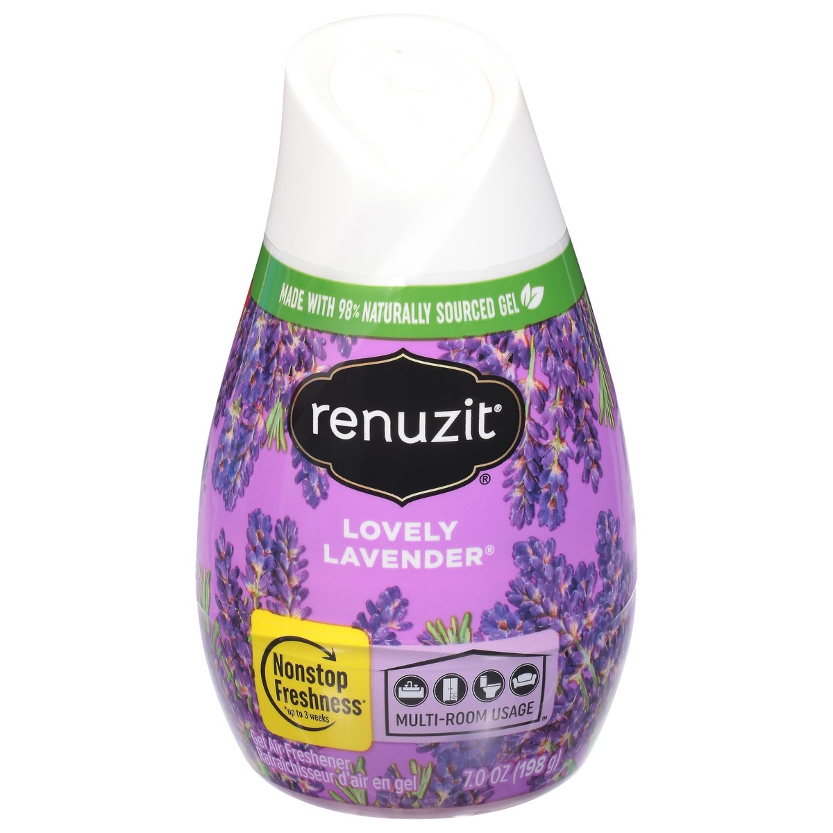 slide 1 of 9, Renuzit Gel Air Freshener, Lovely Lavender, 7 oz
