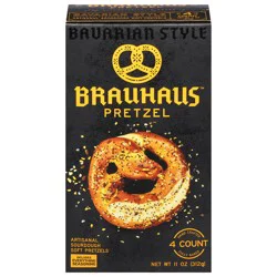 Brauhaus Soft Sourdough Artisanal Bavarian Style Pretzels - 4 ea
