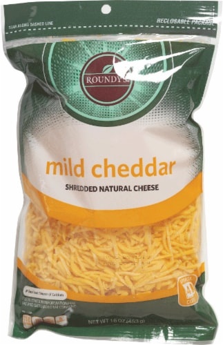 slide 1 of 1, Roundy's Roundys Shredded Mild Cheddar Cheese, 16 oz