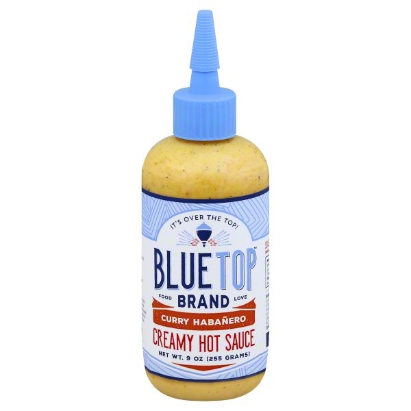 slide 1 of 1, Blue Top Curry Habanero Sauce, 9 oz