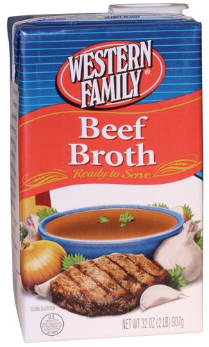 slide 1 of 1, Western Family Beef Broth Ready To Serve, 32 oz