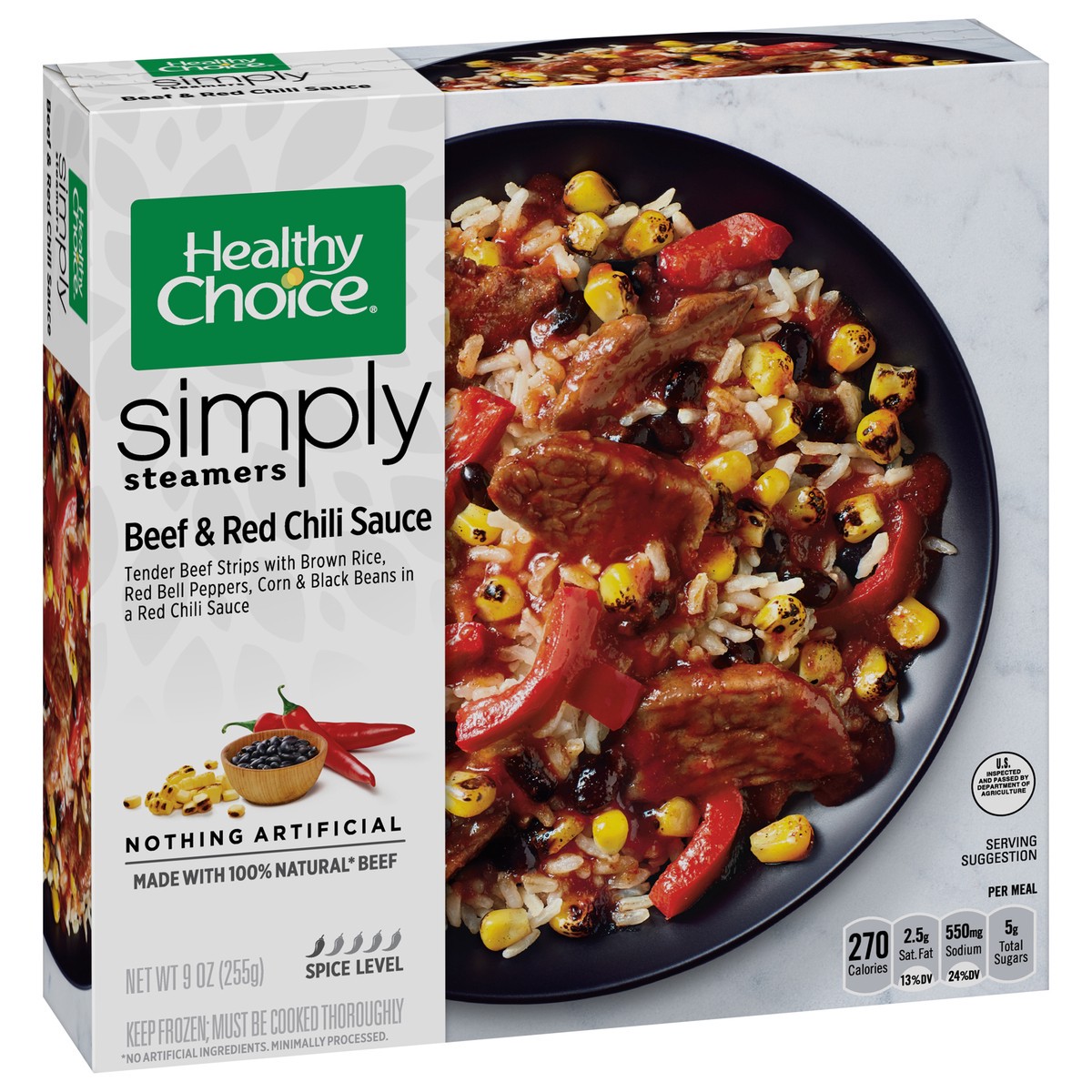 slide 5 of 9, Healthy Choice Simply Streamers Beef & Red Chili Sauce 9 oz, 9 oz