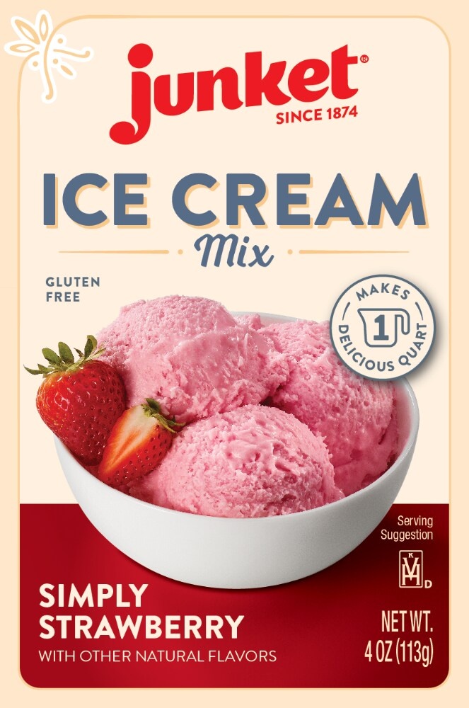 slide 1 of 1, Junket Simply Strawberry Ice Cream Mix, 4 oz