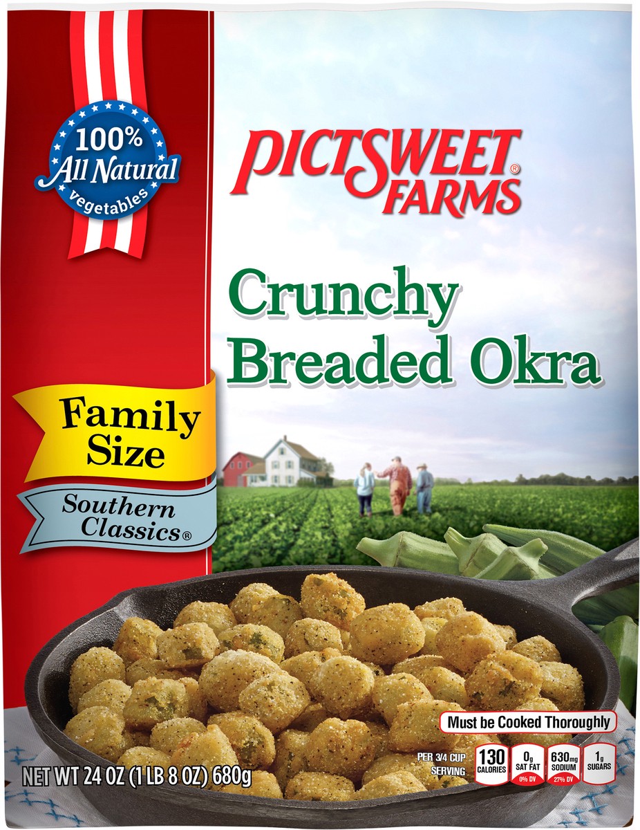 slide 2 of 3, Pictsweet Breaded Okra, 24 oz