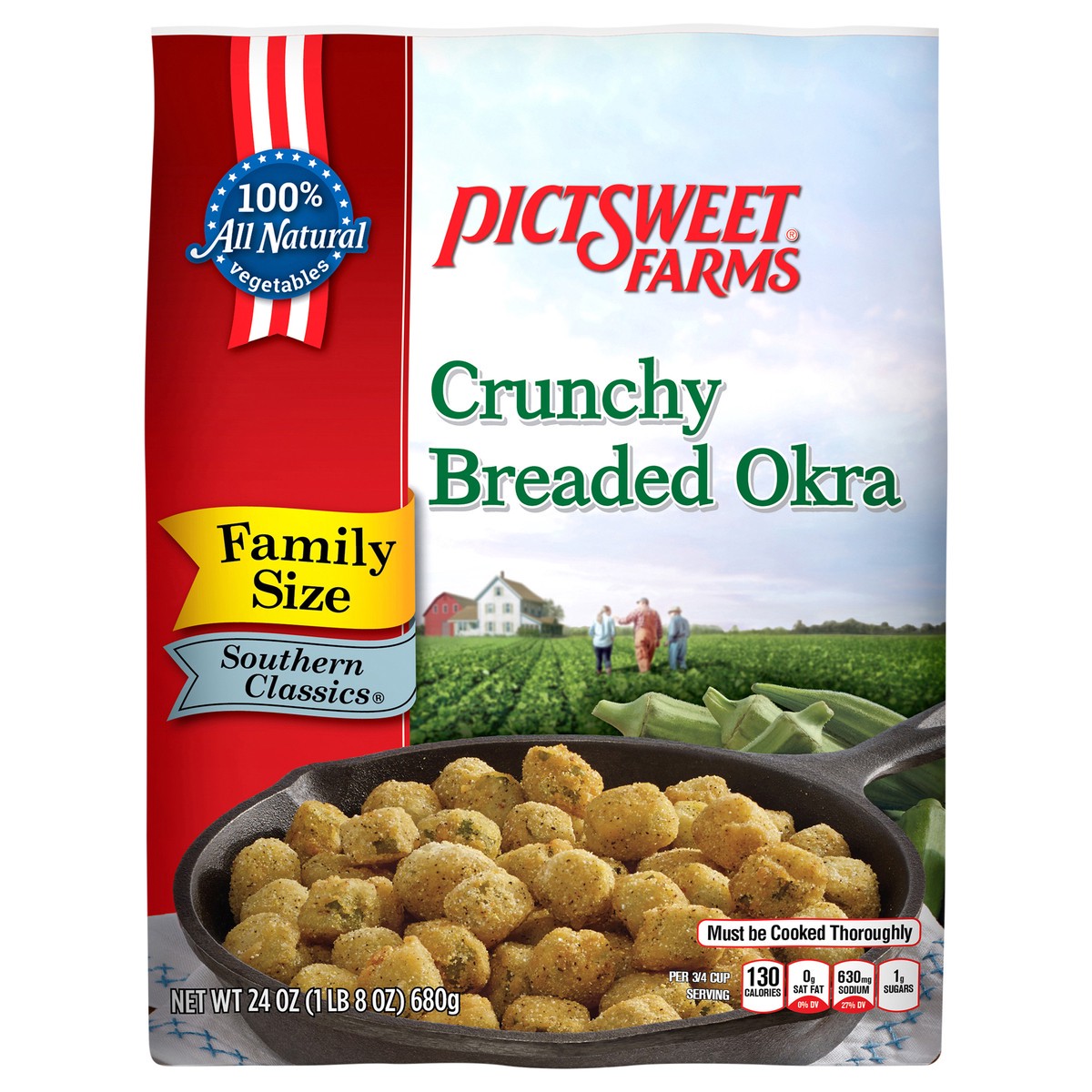 slide 1 of 3, Pictsweet Breaded Okra, 24 oz