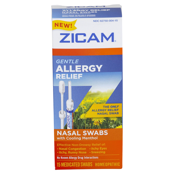 slide 1 of 1, Zicam Allergy Relief, Gentle, Nasal Swabs, 15 ct