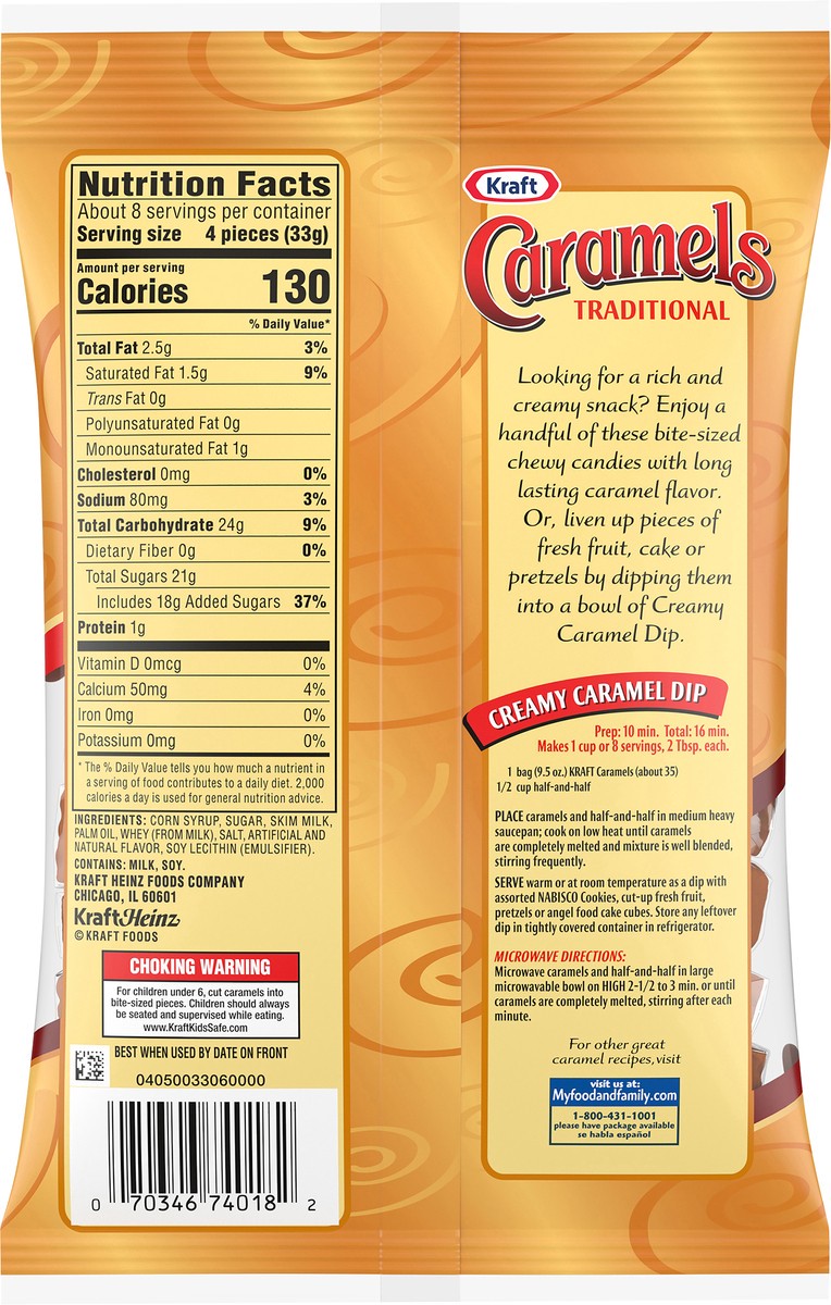 slide 5 of 13, Kraft America's Classic Individually Wrapped Candy Caramels, 9.5 oz Bag, 9.5 oz