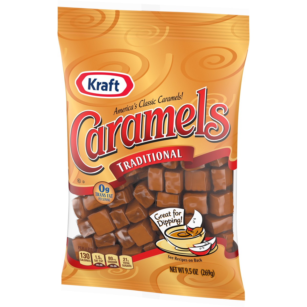 slide 12 of 13, Kraft America's Classic Individually Wrapped Candy Caramels, 9.5 oz Bag, 9.5 oz