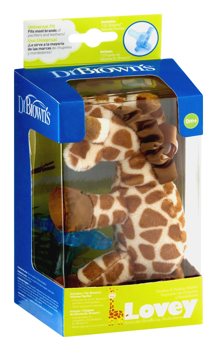 slide 2 of 9, Dr. Brown's Gerry The Giraffe Lovey Pacifier & TeeTher Holder, 1 ct