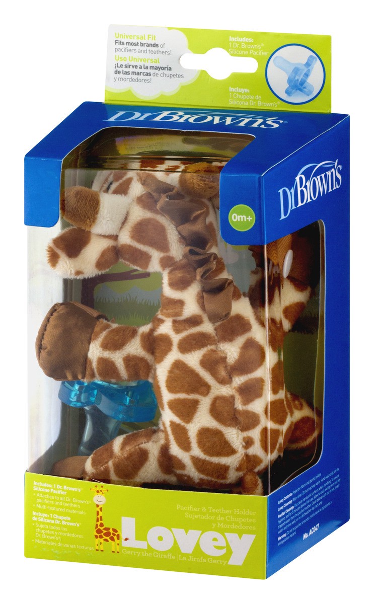 slide 4 of 9, Dr. Brown's Gerry The Giraffe Lovey Pacifier & TeeTher Holder, 1 ct