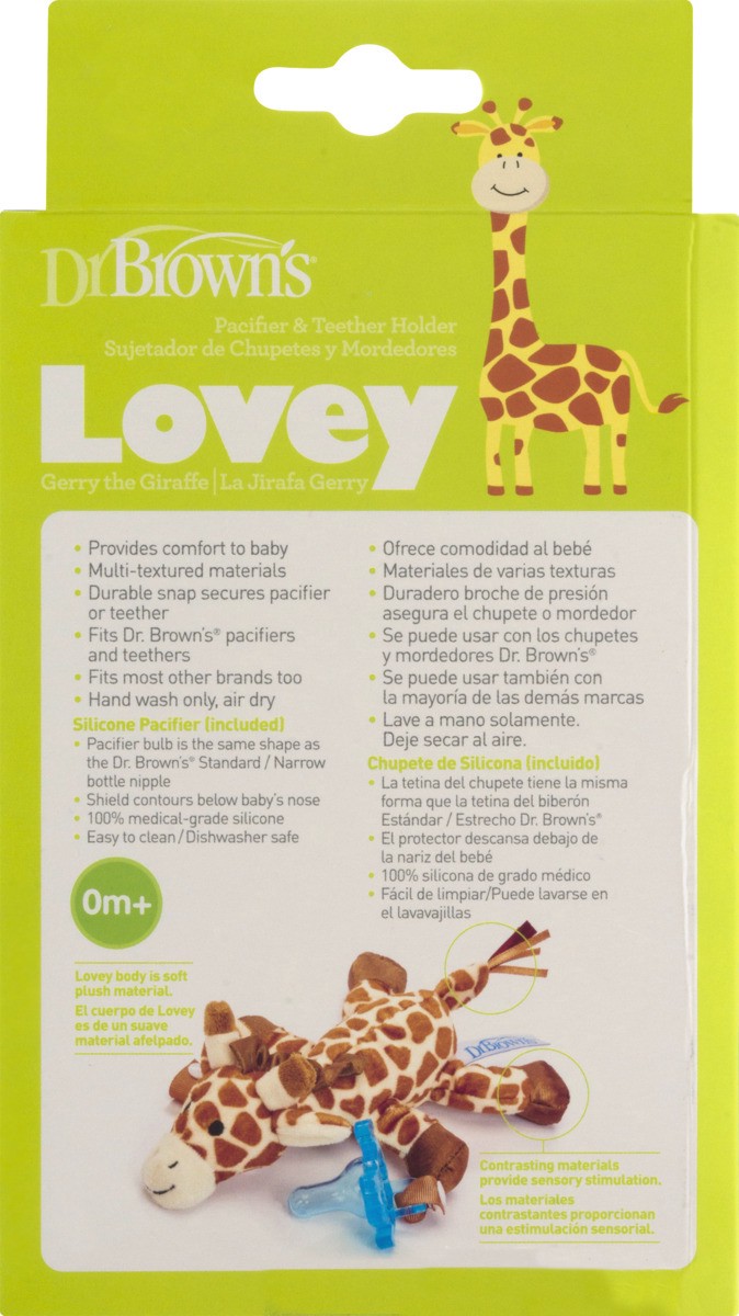 slide 9 of 9, Dr. Brown's Gerry The Giraffe Lovey Pacifier & TeeTher Holder, 1 ct