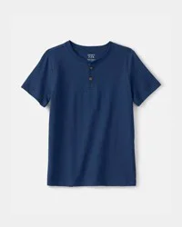 Carter's Boys Solid Henley T-Shirt - Blue Navy 7