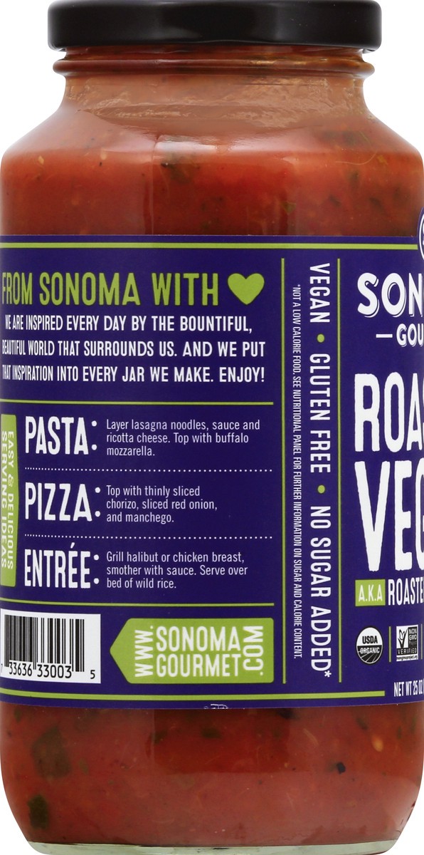 slide 4 of 13, Sonoma Gourmet Organic Organic Roasted Veggie Sauce 25 oz, 25 oz