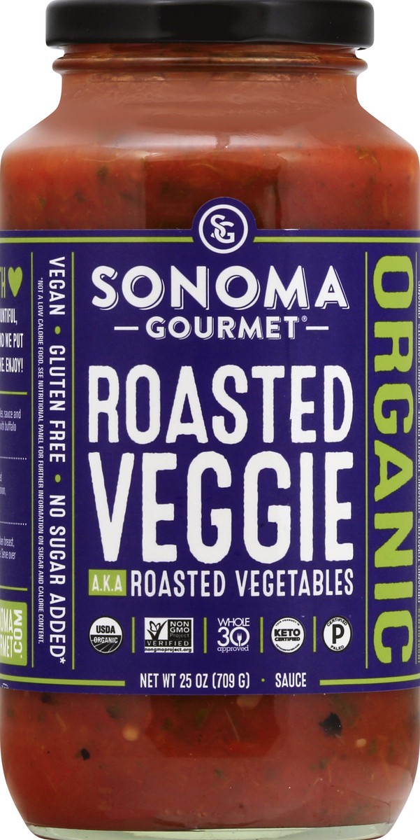 slide 7 of 13, Sonoma Gourmet Organic Organic Roasted Veggie Sauce 25 oz, 25 oz