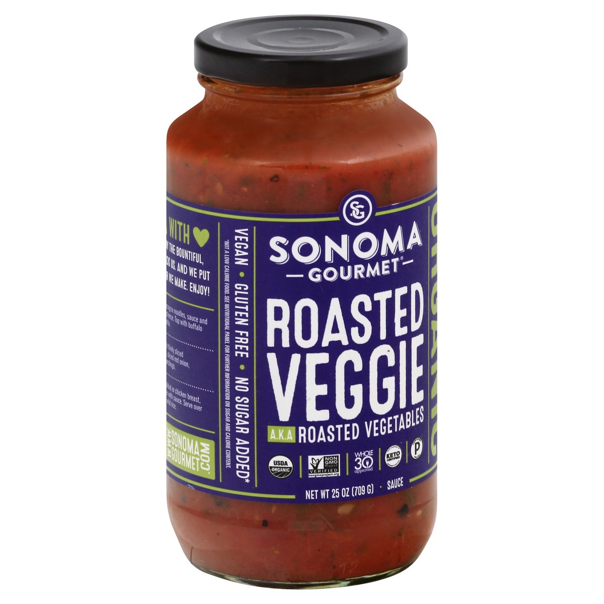 slide 8 of 13, Sonoma Gourmet Organic Organic Roasted Veggie Sauce 25 oz, 25 oz