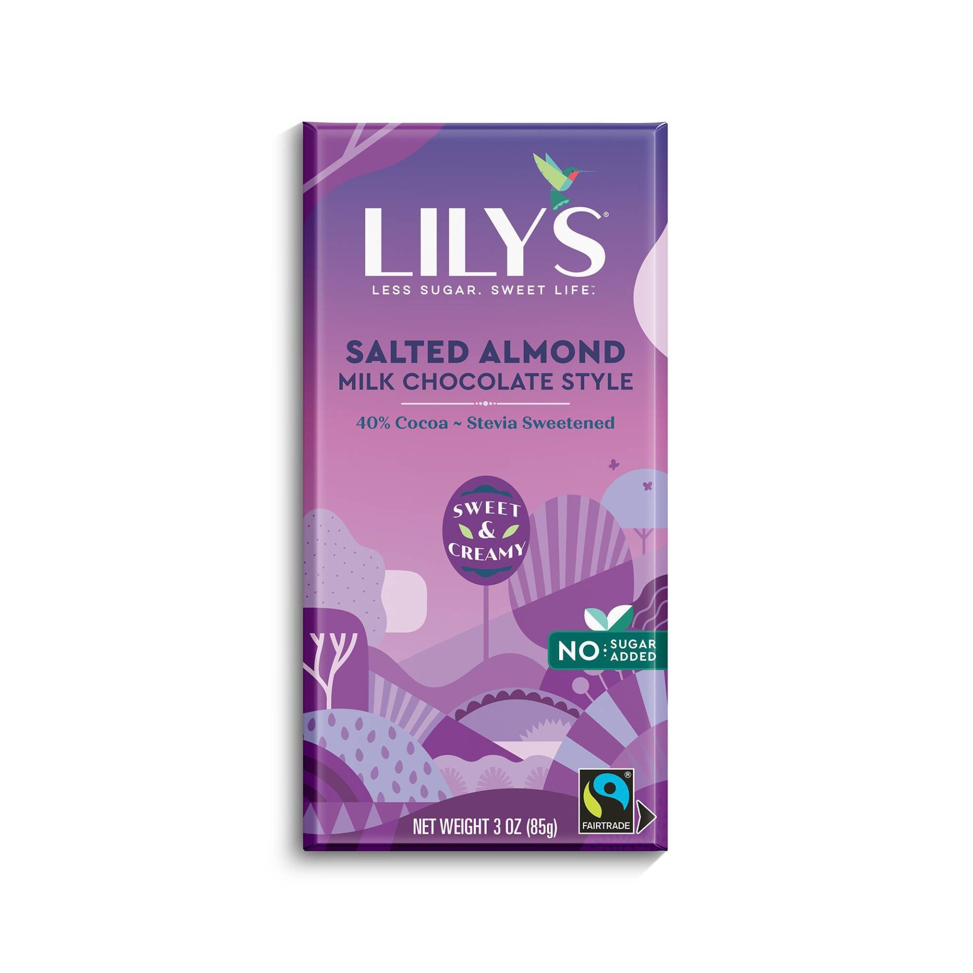 slide 1 of 3, Lily's Sweets Salted Almond Milk Chocolate Style Bar, 3 oz