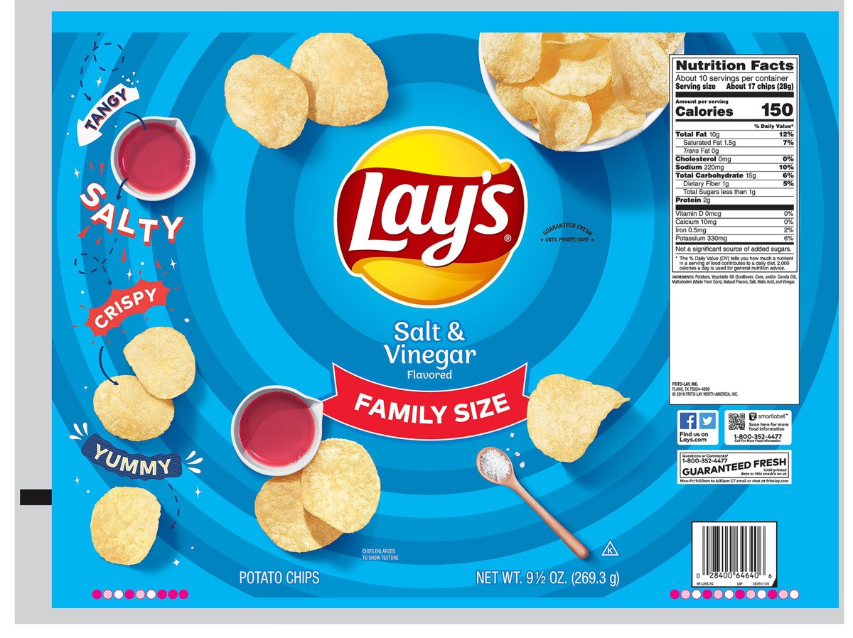 slide 7 of 8, Lay's Potato Chips, 9.5 oz