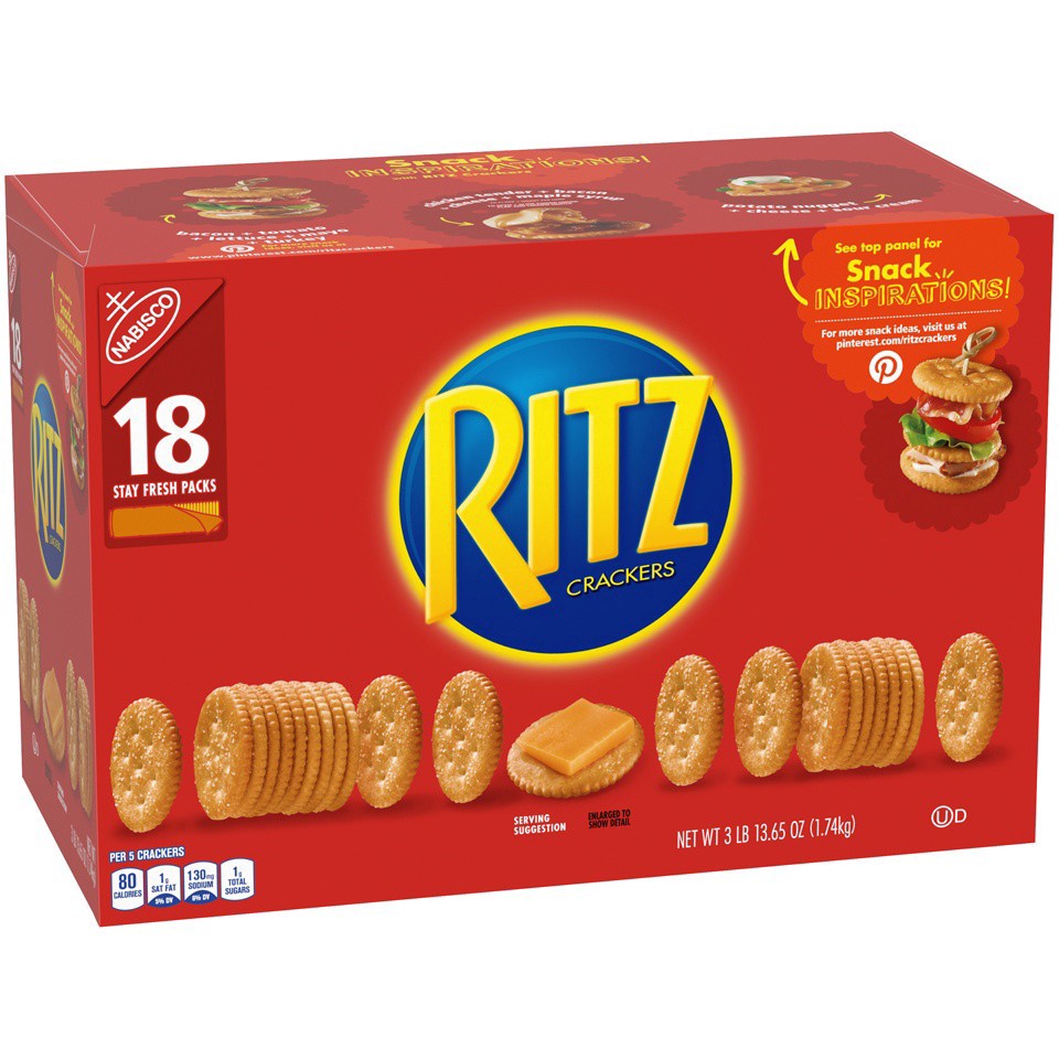 slide 5 of 9, RITZ Original Crackers, 18 Count, 61.65 oz, 61.65 oz