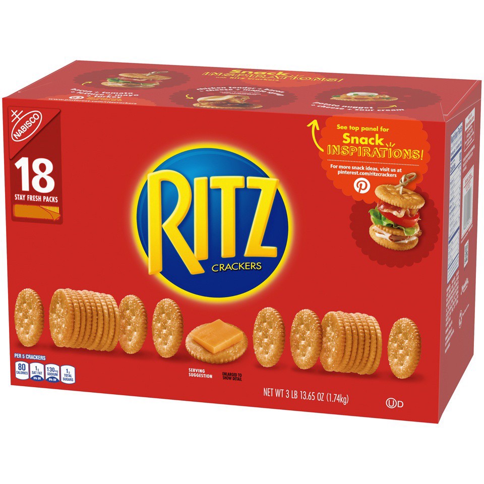 slide 6 of 9, RITZ Original Crackers, 18 Count, 61.65 oz, 61.65 oz