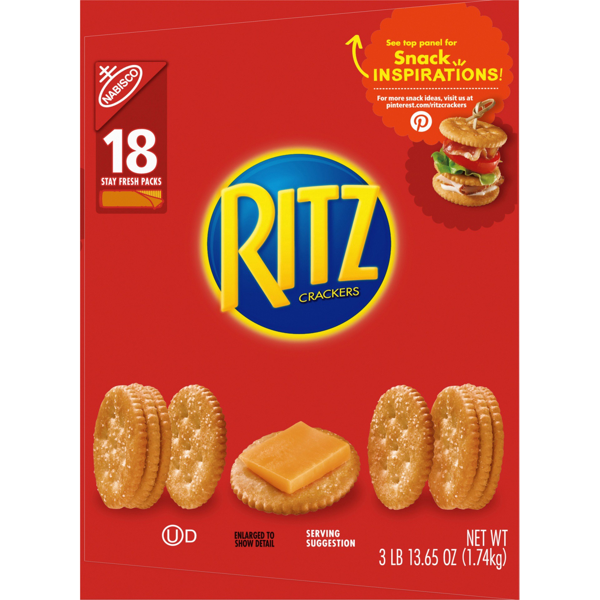 slide 7 of 9, RITZ Original Crackers, 18 Count, 61.65 oz, 61.65 oz