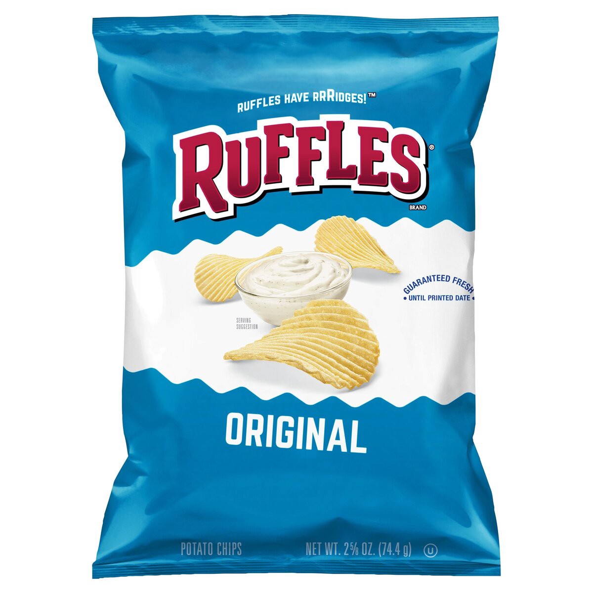 slide 1 of 3, Ruffles Potato Chips, 2.62 oz