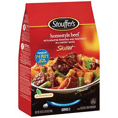 slide 1 of 1, Stouffer's Skillets Homestyle Beef, 25 oz