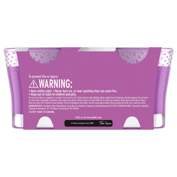 slide 20 of 29, Glade Two Pack Candles - Super Bloom Limited Edition Fragrance - 3.4 OZ /2ct, 6.80 fl oz