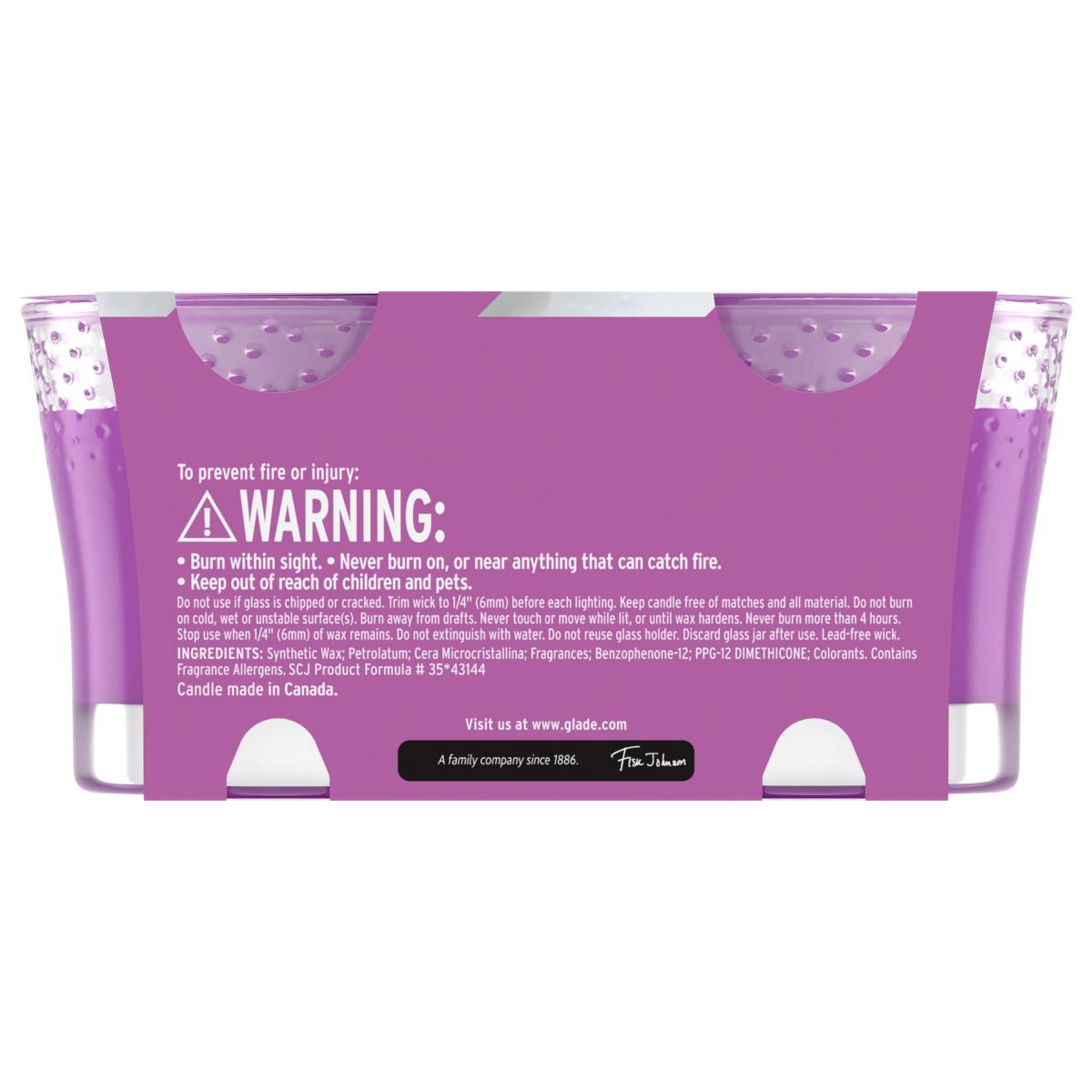 slide 12 of 29, Glade Two Pack Candles - Super Bloom Limited Edition Fragrance - 3.4 OZ /2ct, 6.80 fl oz