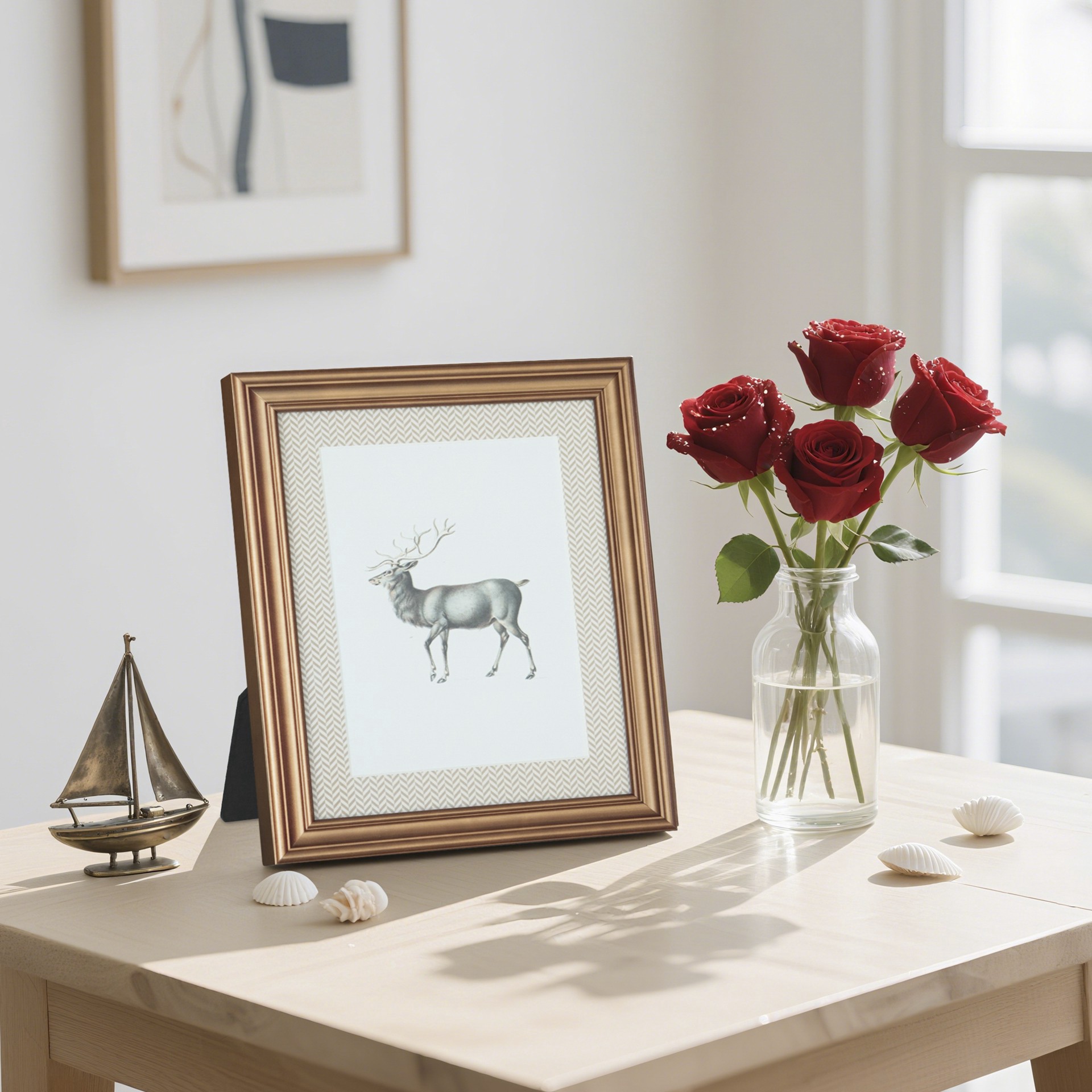 slide 3 of 7, 7.5" X 9.5" Framed Reindeer Tabletop Decor By Ashland, 7.5 in x 9.5 in