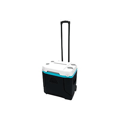 slide 1 of 1, Igloo Profile 30 Roller Cooler Black And Turquoise, 30 gal