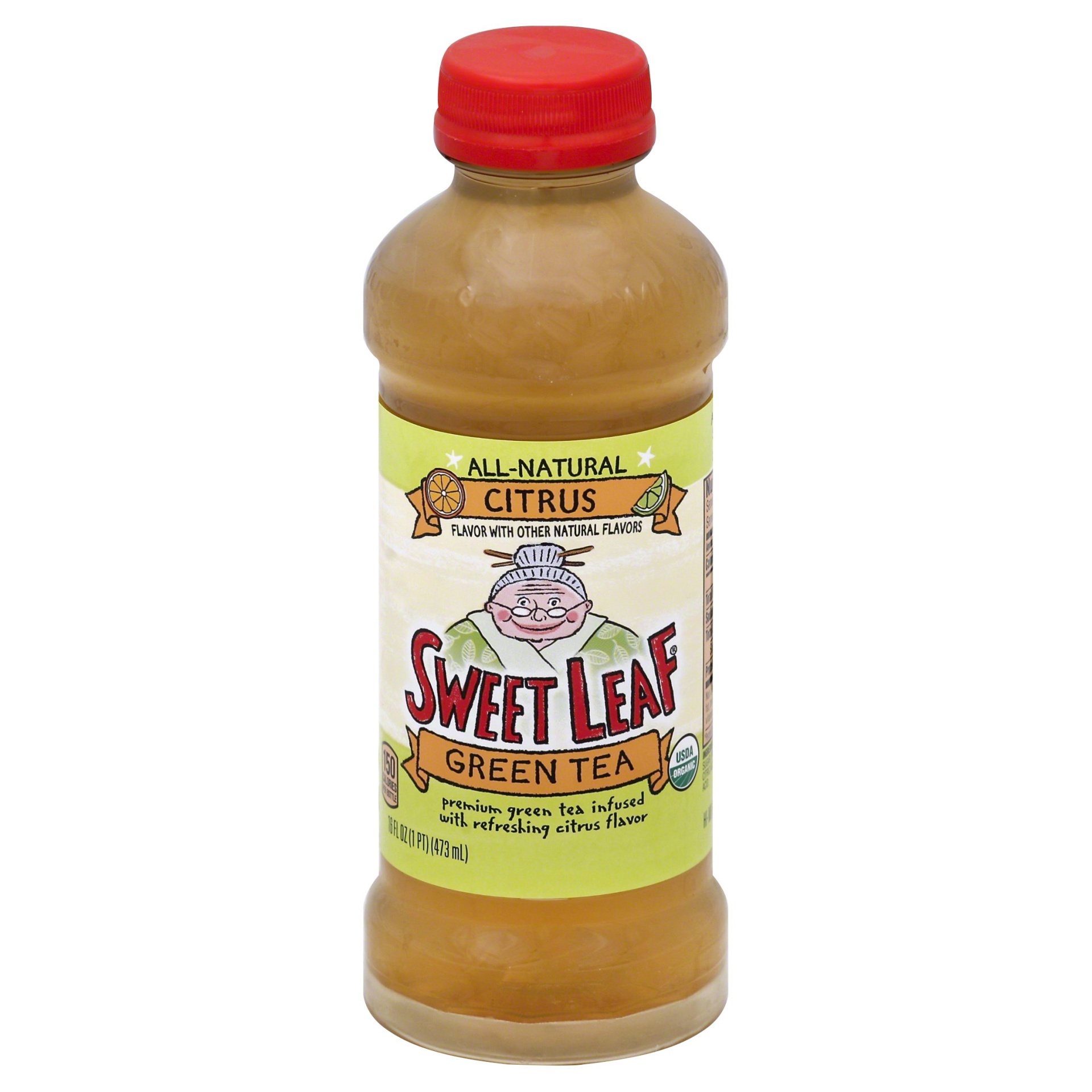 slide 1 of 1, SweetLeaf Organic Citrus Green Tea, 16 fl oz
