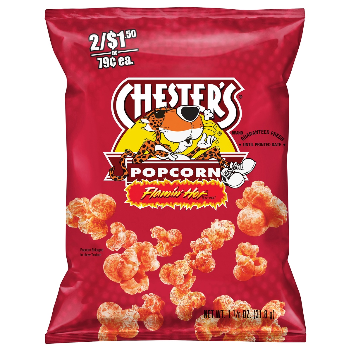 slide 1 of 4, Chester's Flamin' Hot&nbsp;Popcorn&nbsp;, 1.125 oz