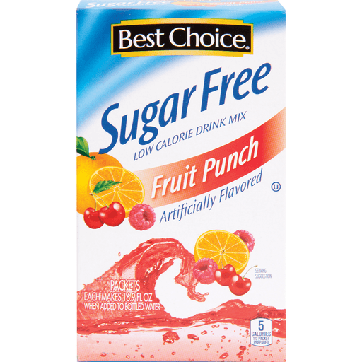 slide 1 of 1, Best Choice Sugar Free Fruit Punch Drink Mix, 10 ct