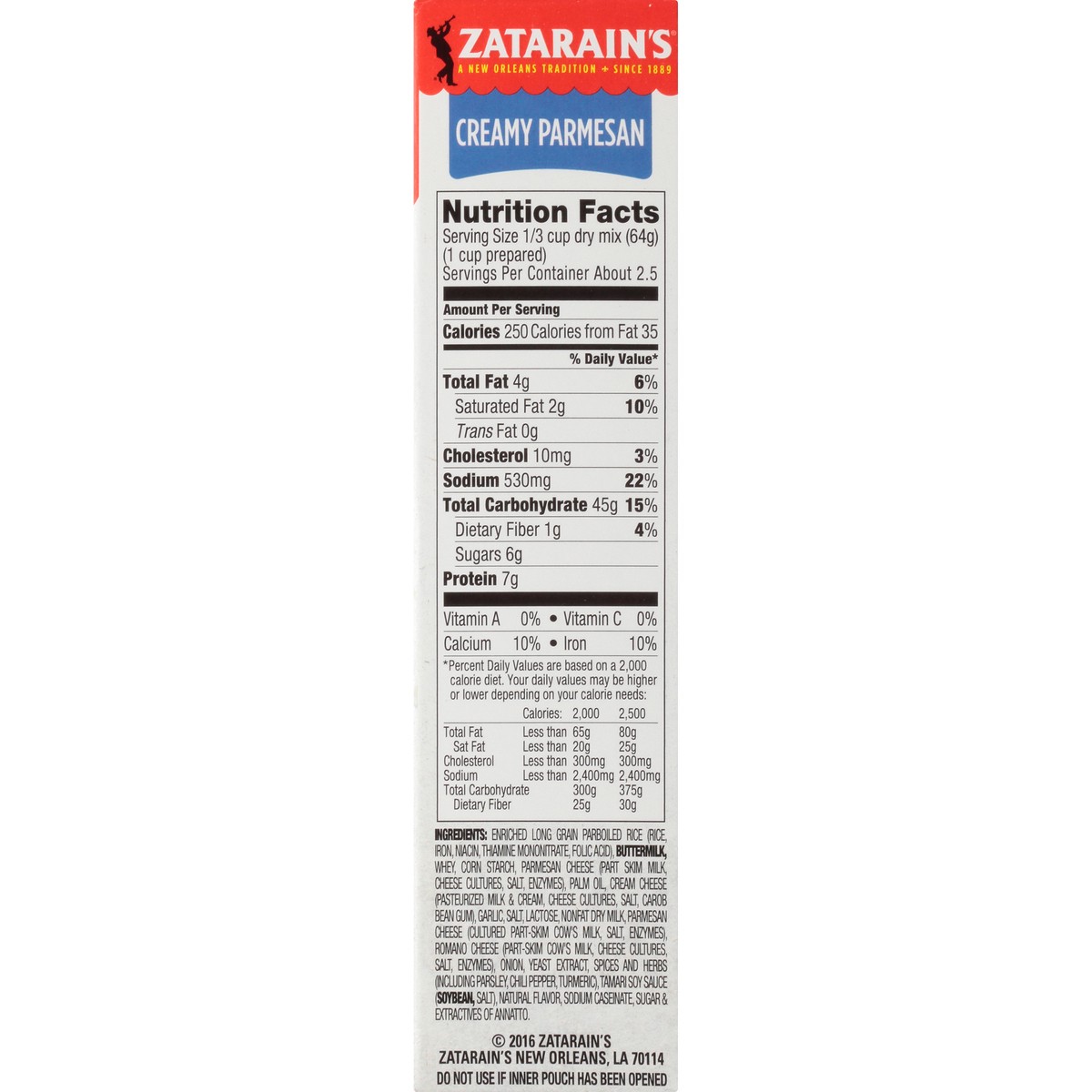 slide 9 of 14, Zatarain's Creamy Parmesan Rice 5.7 oz. Box, 5.7 oz