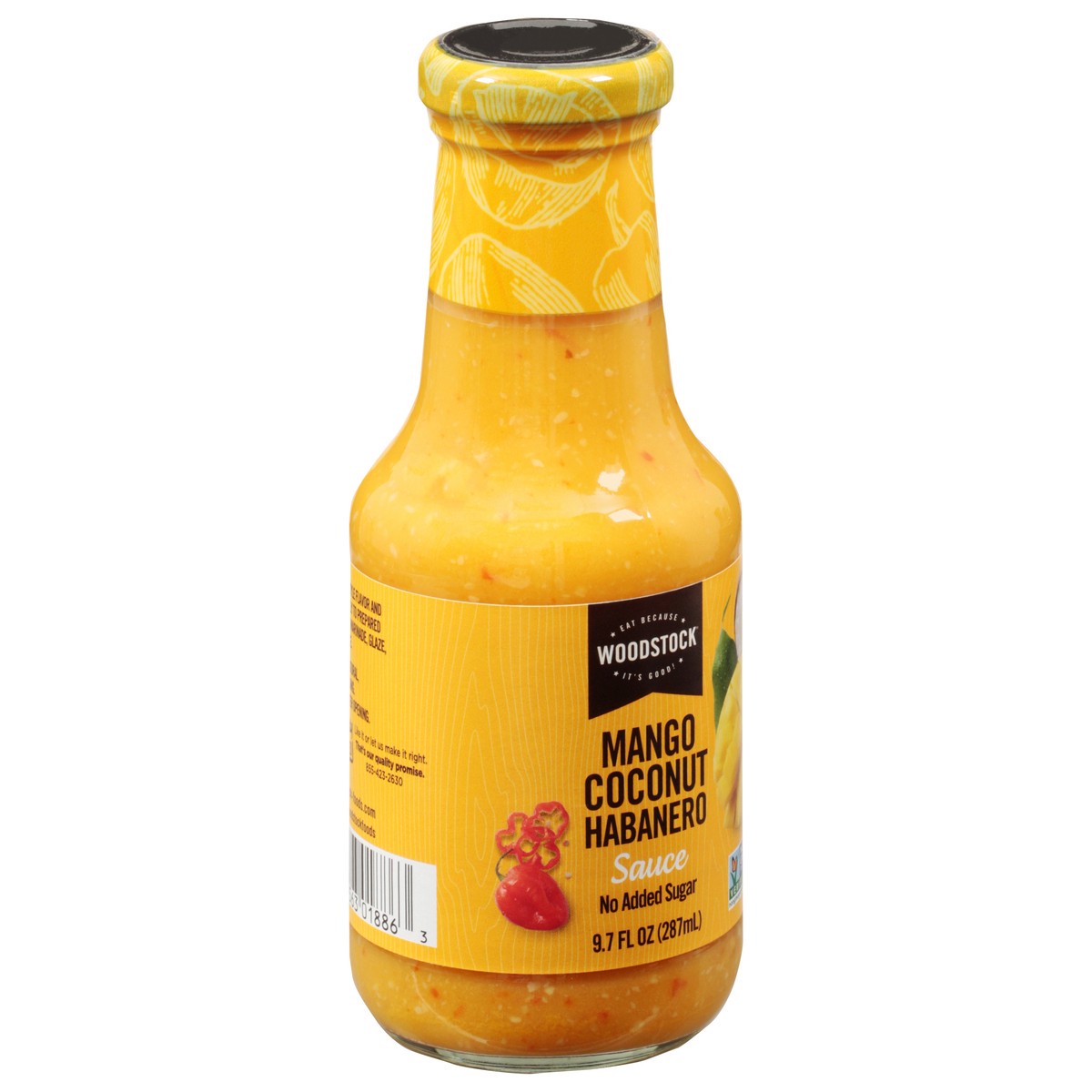 slide 6 of 14, Woodstock Mango Coconut Habanero Sauce 9.7 fl oz, 9.7 fl oz