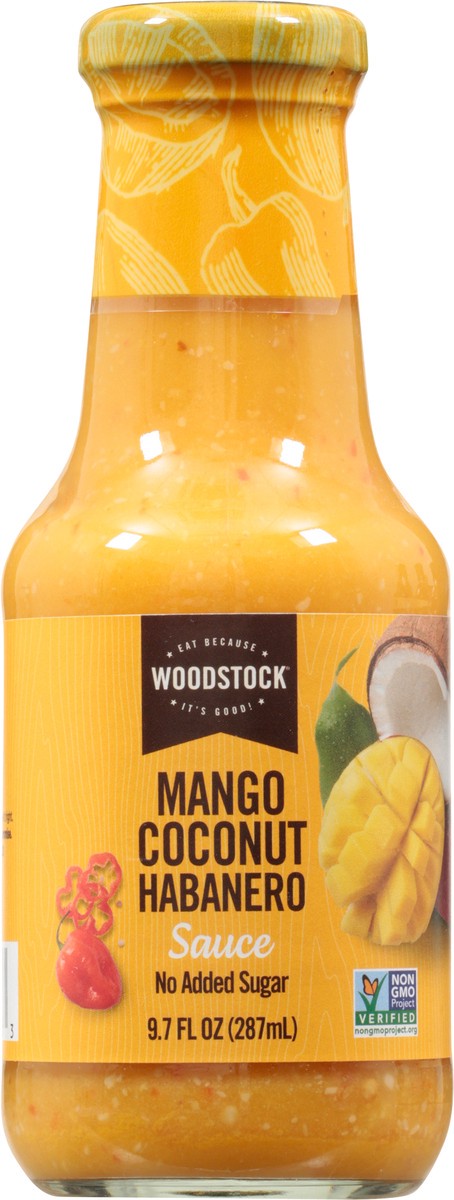 slide 3 of 14, Woodstock Mango Coconut Habanero Sauce 9.7 fl oz, 9.7 fl oz