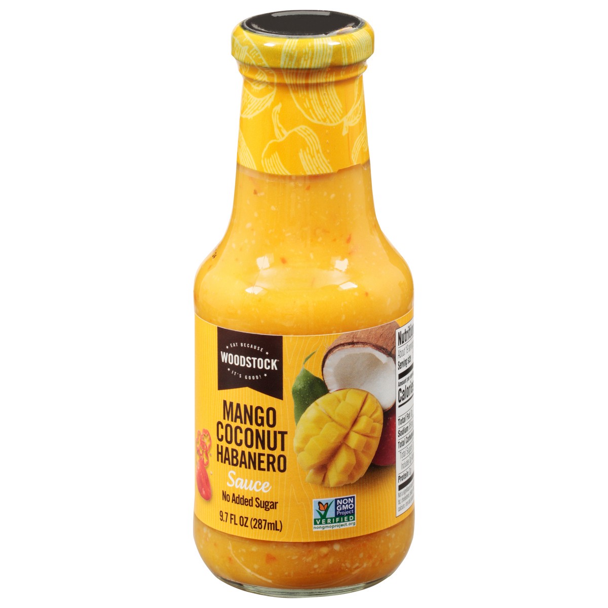slide 5 of 14, Woodstock Mango Coconut Habanero Sauce 9.7 fl oz, 9.7 fl oz