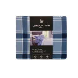 London Fog Coleman Plaid King Sheet Set