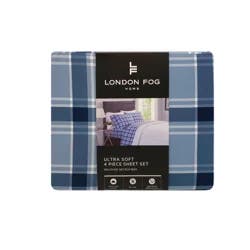 London Fog Coleman Plaid King Sheet Set