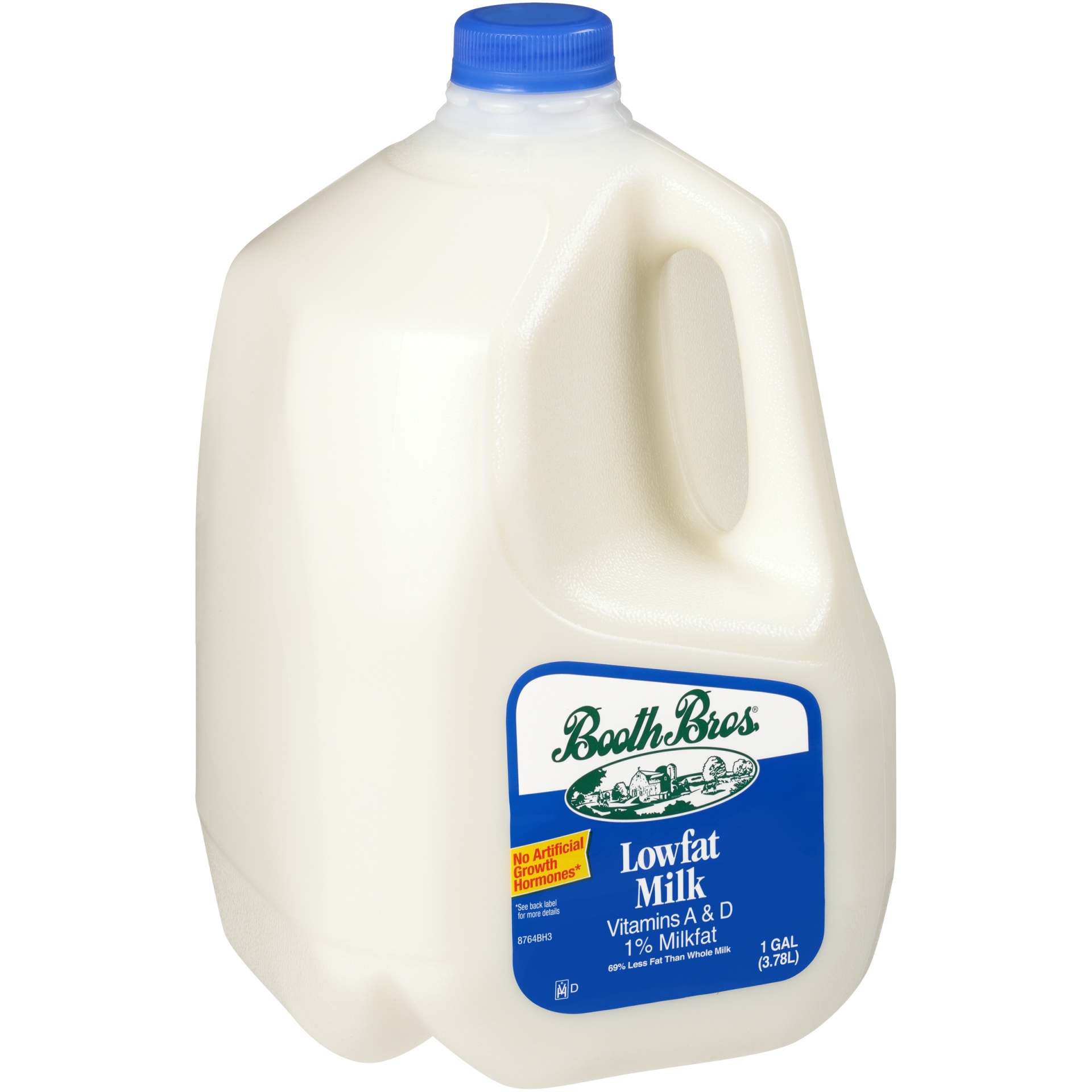 slide 2 of 7, Booth Bros. 1% Lowfat Milk, 1 Gallon, 1 gal