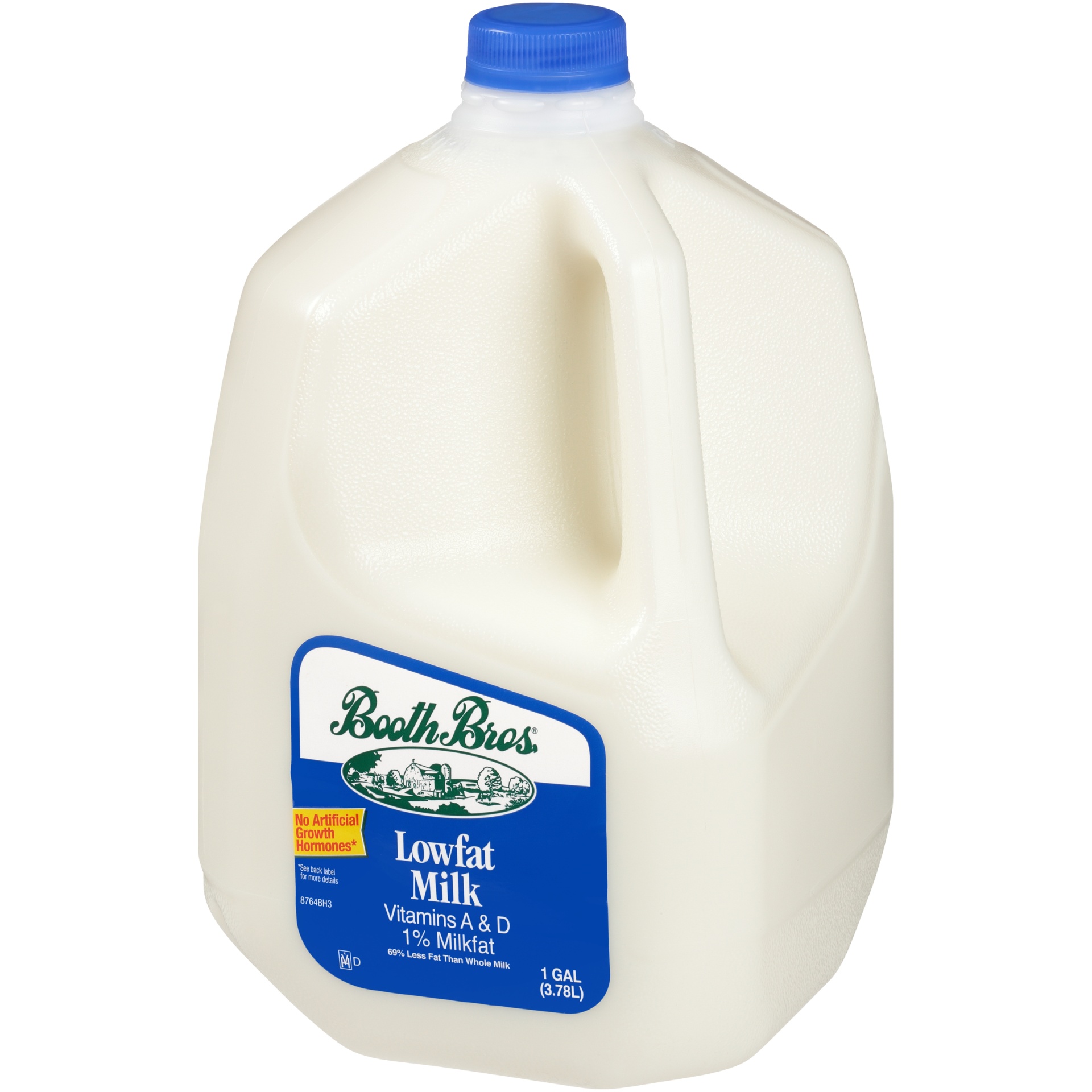 slide 3 of 7, Booth Bros. 1% Lowfat Milk, 1 Gallon, 1 gal