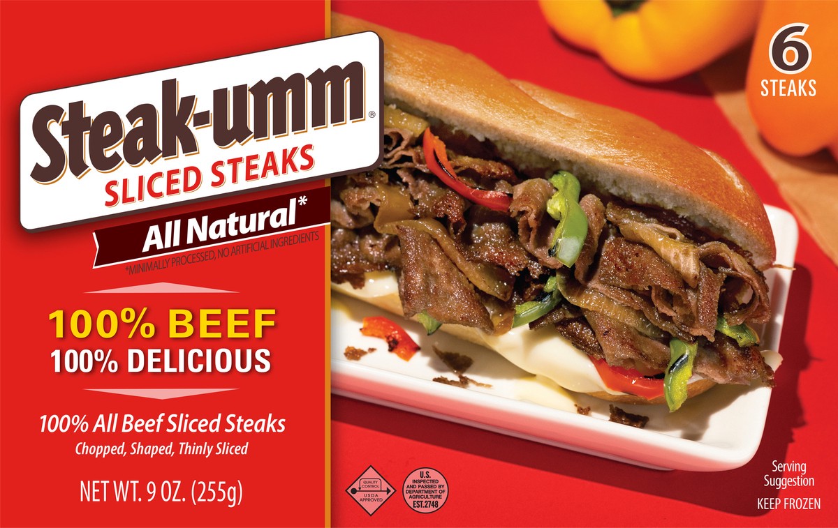 slide 12 of 12, Steak-umm Steak 6 ea, 6 ct