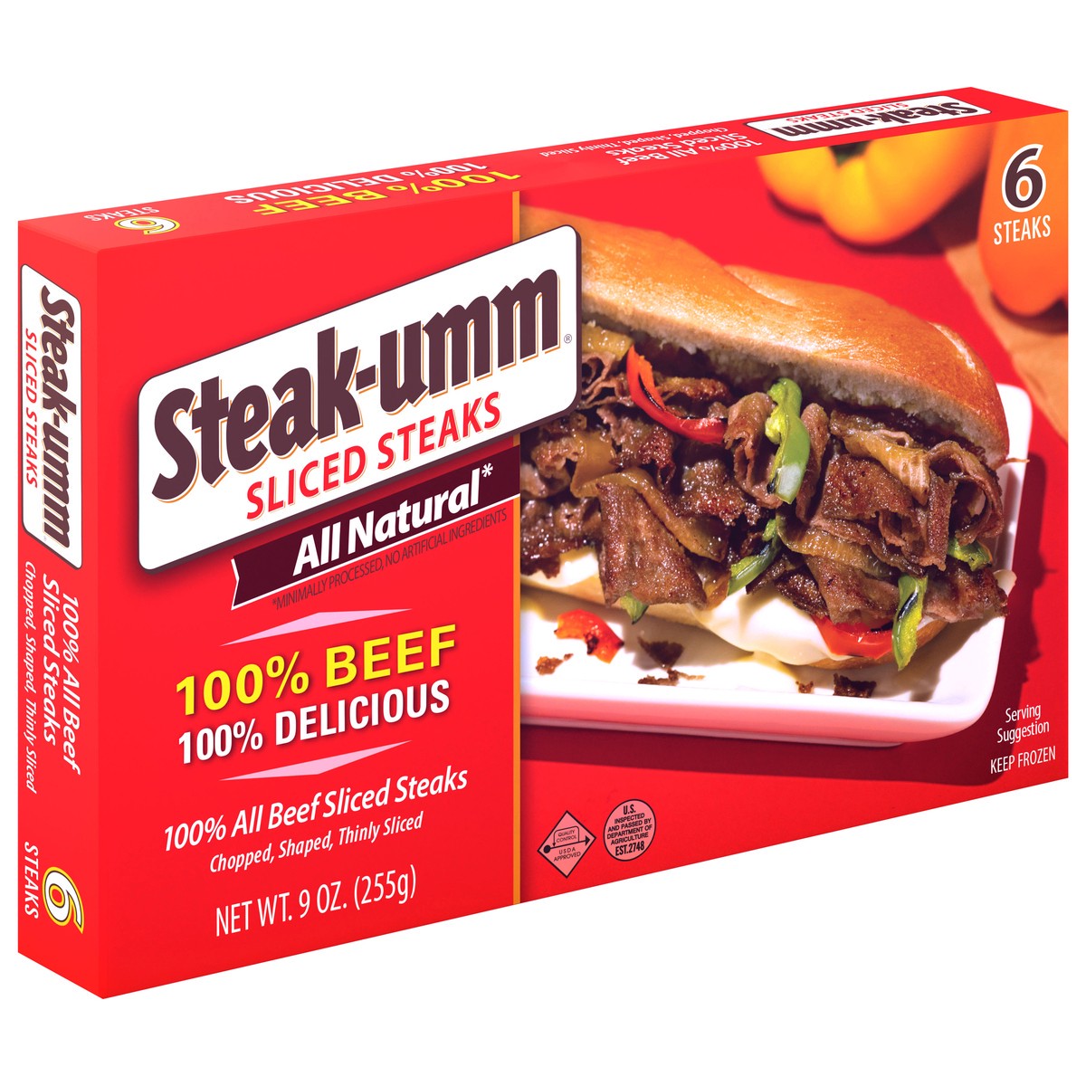 slide 10 of 12, Steak-umm Steak 6 ea, 6 ct