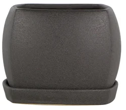 8 Inch Marmont Planter Black