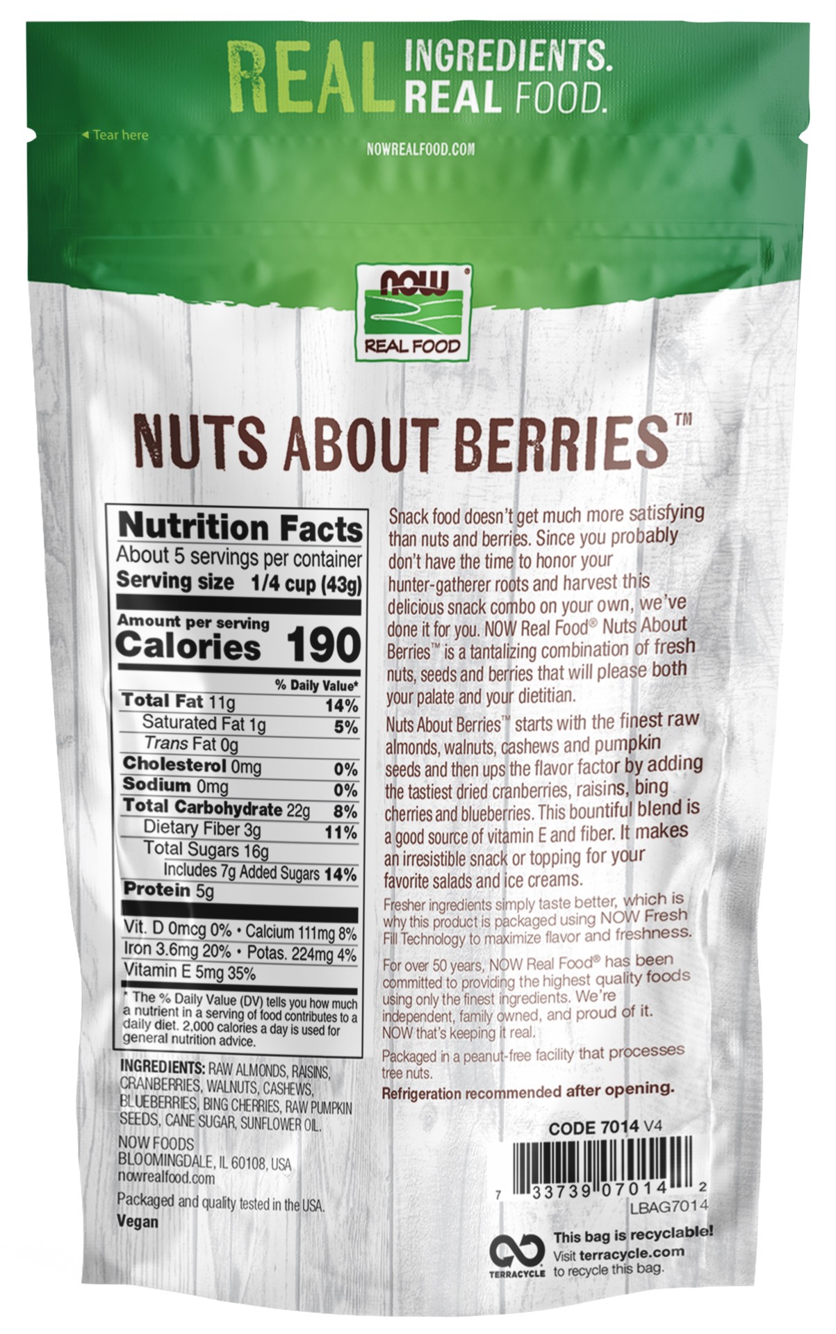 slide 2 of 3, NOW Real Food Nuts About Berries™ - 8 oz., 8 oz