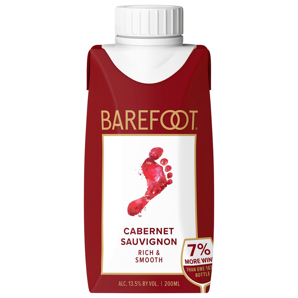 slide 1 of 4, Barefoot Cellars Cabernet Sauvignon Red Wine Tetra 200 ml, 200 ml