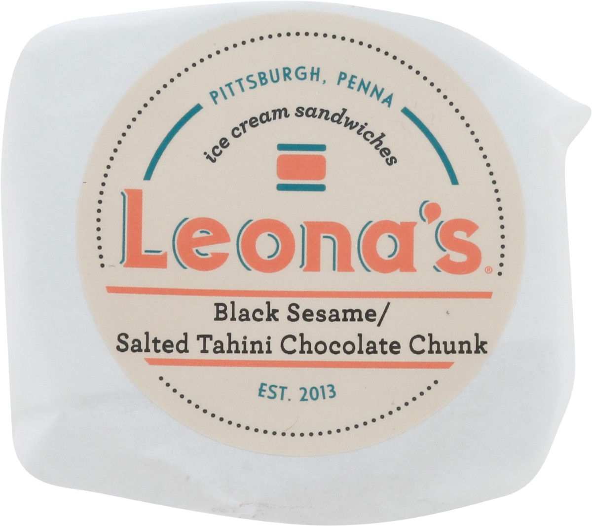 slide 2 of 12, Leona's Black Sesame/Salt Tahini Chocolate Chunk, 1 ct