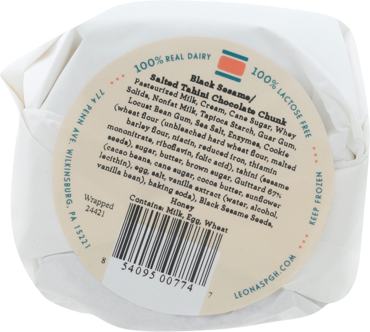 slide 7 of 12, Leona's Black Sesame/Salt Tahini Chocolate Chunk, 1 ct